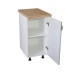 Corp inferior cu 1 Usa Zebra, Alb/MDF Verde, si blat Artar 40 x 85 x 60